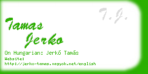 tamas jerko business card