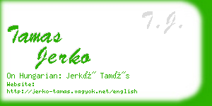 tamas jerko business card